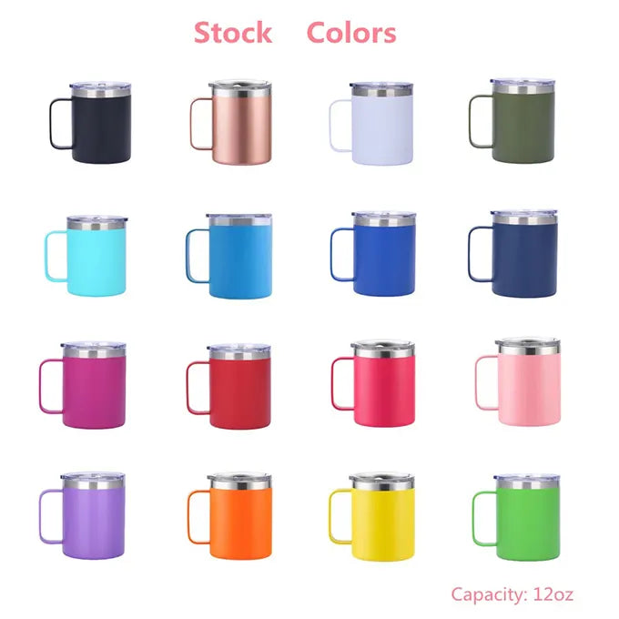 Présentation de toutes les couleurs de tasse disponibles