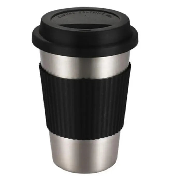 Tasse thermos noire et inox