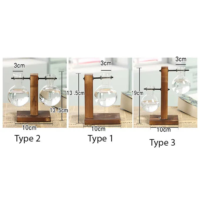 Table de mesures pour des vases tubes