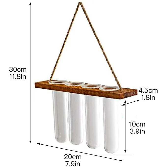 Table de mesures des vases tubes