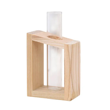 Vase tubes avec structure en bois simple